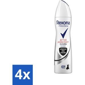 Rexona - Active Protection+ Invisible - Deodorant Spray - Anti-transpirant - 150 ml - Voordeelverpakking - 4 stuks