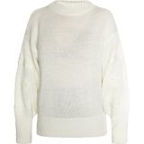 usha - Gebreide Trui - Met Verschillend Strickpatroon - Met Opgestikte Bloemen