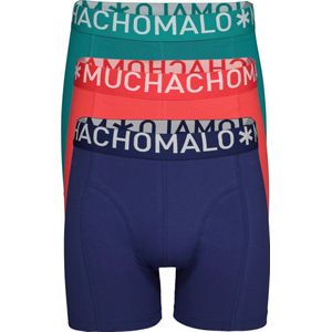 Muchachomalo boxershorts 3-pack - groen - rood en donkerblauw -  Maat: XL