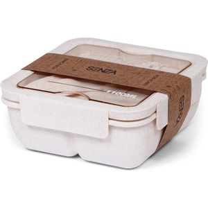 senza lunchbox - 1100ml - natural - eco - bestek