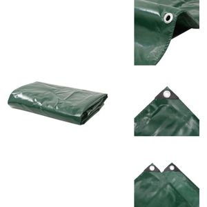 vidaXL Afdekzeil - Afdekzeilen - Zeildoek - Zeildoeken - Dekzeil 650 g/m² 4x4 m groen