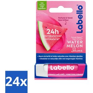 Labello - Watermelon Shine - Lippenbalsem - Hydraterend & Glanzend - 5.5 ml - Voordeelverpakking - 24 stuks