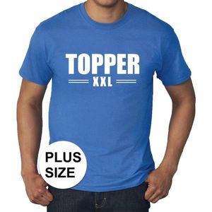 Toppers Grote maten Topper XXL t-shirt blauw - plus size heren XXXXL