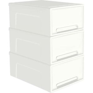 compacte stapelbare opberglade organizer - 30L - witte deuren - keuken - bureau - huis - ondergootsteen - bijkeuken - ontrommelen - winkel - schoenen - ambachtelijke