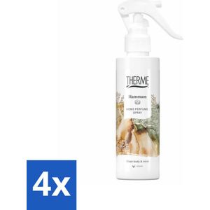 Therme - Hammam - Huisparfum Spray - Langdurige Geur - Aromatisch - 150ml - Voordeelverpakking - 4 stuks