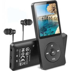 64GB MP3-Speler met Ultra Lange Batterijduur - Draagbare Sport MP3 zonder Bluetooth - Verliesvrije Hi-Fi Geluid – Ondersteuning TF-Card tot 128GB