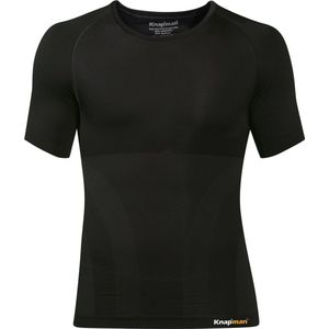 Knapman Zoned 20% Compressie Shirt Heren Sportshirt - Maat S  - Mannen - zwart