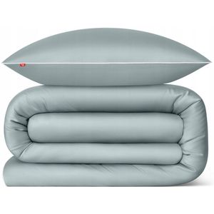 Softimi satijnkatoenen beddengoedset 140x200cm groen