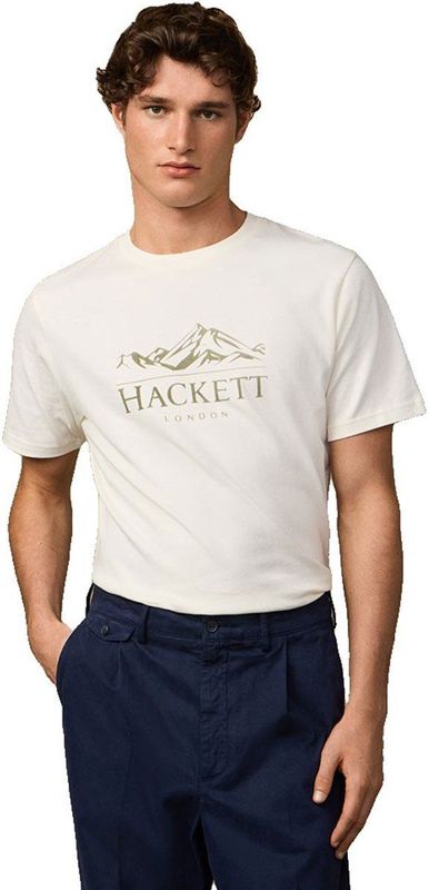 Hackett Heritage Peaks T-shirt Met Korte Mouwen Wit L Man