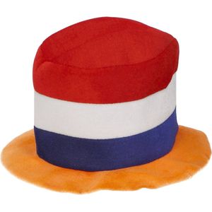Folat - Rood wit blauwe hoed met oranje - EK voetbal 2024 - EK voetbal versiering - Europees kampioenschap voetbal