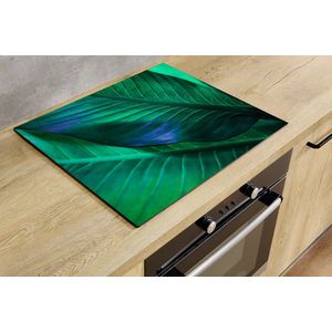 Inductiebeschermer - Abstracte Bladeren - 80x52 cm - Inductiebeschermer - Inductie Afdekplaat Kookplaat - Inductie Mat - Anti-Slip - Keuken Decoratie - Keuken Accessoires