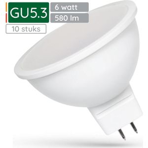 Spectrum LED Lamp GU5.3 6W - 12V - 580 Lumen - 3000K Warm Wit - Gezellig licht - Energiezuinig - 10 stuks