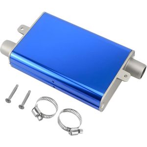 Uitlaatgeluiddemper set voor parkeerverwarming - 24 mm uitlaatpijp - aluminiumlegering - blauw .
