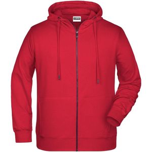 James and Nicholson Heren Basisrits Hoody (Rood)
