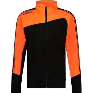 Masita | Trainingsjack Heren - Forza trainingsvest - Ademend en Licht Sportvest - BLACK/ORANGE - 116