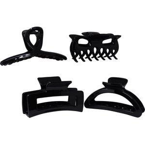 Jessidress® Dames Haarklemmen Elegante Haarklem Chique Haarclips Sterke Haarklem - Zwart