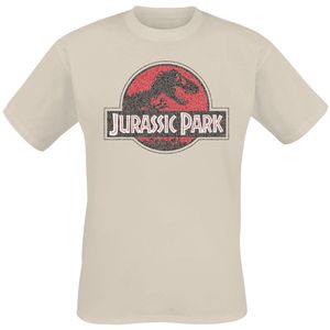 Jurassic Park Grunge Logo Jurassic Heren T-shirt - zand - S