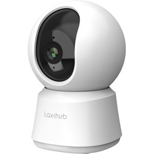 Laxihub P2T - Beveiligingscamera - Indoor camera met 32 GB SD-kaart - Ultra HD 2K/3MP Resolutie – Wifi - Privacyfunctie - Wit