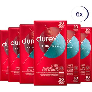 Durex Condooms Thin Feel Close Fit 10st x 6