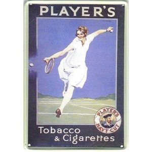 Player's reclame Tobacco Cigarettes reclamebord 10x15 cm