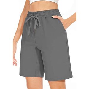 Lange bermuda voor dames - Katoenen yoga en casual shorts met zakken