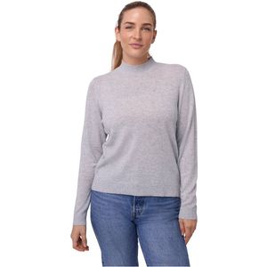 DANISH ENDURANCE Trui van Merinowol met Kasjmiermix - voor Vrouwen - Lichtgrijs Gemêleerd - Maat S