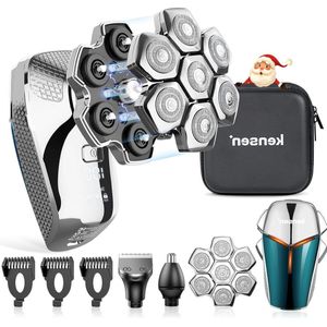 Afneembare hoofdscheerapparaten voor heren met LED-display en verzorgingsset