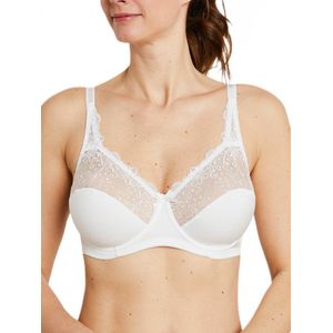 Beugelbeha met geborduurde tule