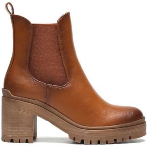 Smile Favorites® Dames Chelsea boots - Camel - Imitatieleer - Maat 39 -