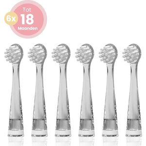 LoBy® Opzetborstels - tot 18 maanden - Set 6 stuks - geschikt voor baby's en peuters