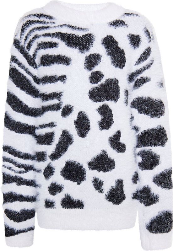 myMo - Gebreide Trui - Wilde Mix - Leeuw en Zebra