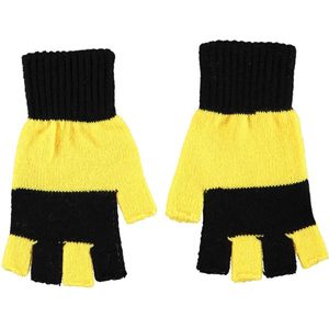 Apollo Handschoenen Party Acryl Zwart/geel One-size