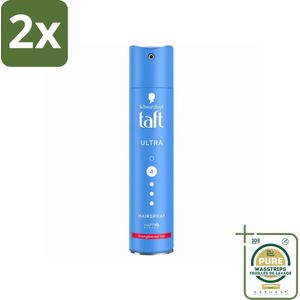 Taft - Ultra 4 - Haarspray - Langdurige fixatie - 250 ml - Voordeelverpakking - 2 stuks - Ultra Strong - Langdurige fixatie