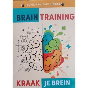 Scheurkalender Braintraining 2024 - Kalender Kraak je brein - Hersenkrakers - gebruik je hersens slim