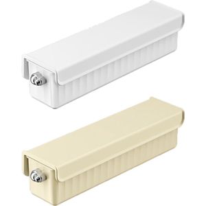 2 stuks - Kast Organizer - Opbergbox - Opbergmand - Voor Kleding/Ondergoed - Opbergdoo - Organizer - Met deksel - wit,geel - 34.5*9*9.5cm - HIPS+PP