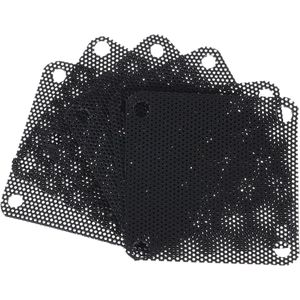 sourcing map 6 stuks pc-stoffilters, 50 x 50 mm pvc computerbehuizing, ventilatorstofbeschermingsrooster voor computerbehuizing luidspreker, zwart