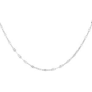 YO&NO - Ketting - Zilver - Fantasie schakel - 2,0mm - 39 + 5cm - Sieraden vrouw - Zilver 925