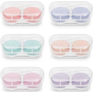 Contact Lens Houder - 6 Stuks Draagbare Lenshouder voor Reizen - Dagelijks Gebruik - Zachte Lenzen Beschermcase Opslag