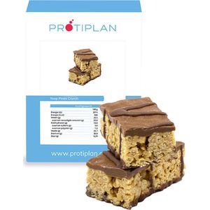 Protiplan | Reep Pinda Crunch | 7 x 42 gram | Eiwitrepen | Koolhydraatarme sportvoeding | Afslanken met Proteïne repen