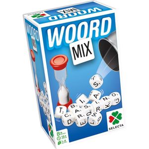 Selecta Woordmix Dobbelspel - Verbeter je woordenschat en scoor punten met 13 letterdobbelstenen! Geschikt voor 1-4 spelers vanaf 8 jaar.