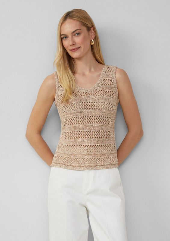 Dieses - Gebreide Spencer - Beige - Katoenmix