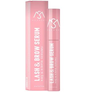 Moonset Lash & Brow Serum - Wimper- en Wenkbrauwserum, Peptiden, Vitamine B5 & Plantenextracten, Stimuleert Wimper en Wenkbrauw Groei, Lange en Volle Wimper - 8 ml