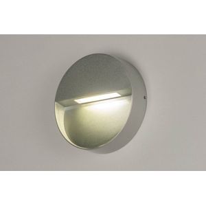 Lumidora Wandlamp 73165 - Voor buiten - BRISTOL - Ingebouwd LED - 6.0 Watt - 500 Lumen - 2700 Kelvin - Zilvergrijs - Metaal - Buitenlamp - IP54 - ⌀ 15 cm