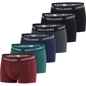 Jack & Jones Heren Boxershorts Basic Trunks 6 Pack Veelkleurig L Katoenen Ondergoed Onderbroeken