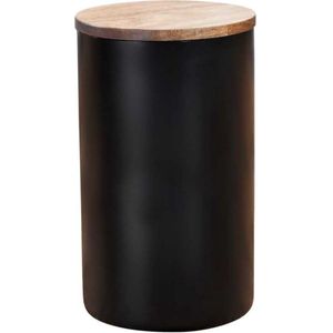 WENKO Voorraadpot Mio Zwart 1,4 L Zwart Borosilicaatglas