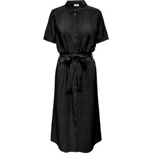 Jacqueline de Yong Jurk Jdysoul Life S/s Shirt Midi Dress W 15317408 Black Dames Maat - XS