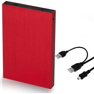 White-label Harde Schijf Extern - Draagbare - 1TB Opslag - Rood