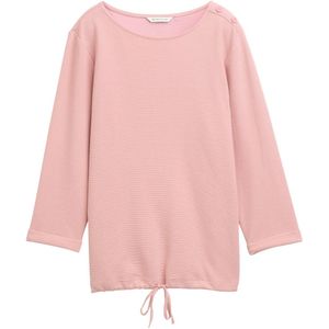 TOM TAILOR - Shirt - Roze - Katoen - Driekwart Mouw