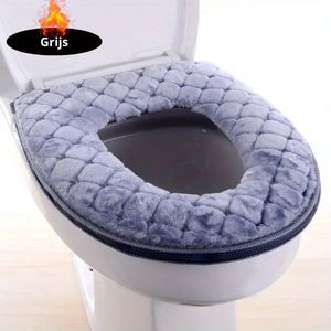 Bovista Wasbare Toiletbril Cover - Wc Bril Hoes - Toiletbril - Wc Deksel - Toiletafdekking - Verwarmde Wc Bril - Grijs