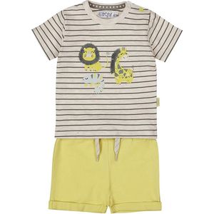 Dirkje Jongens Kledingset - Light yellow